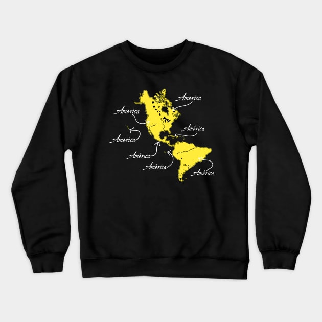 America the Dark Crewneck Sweatshirt by AlexMarialDraws